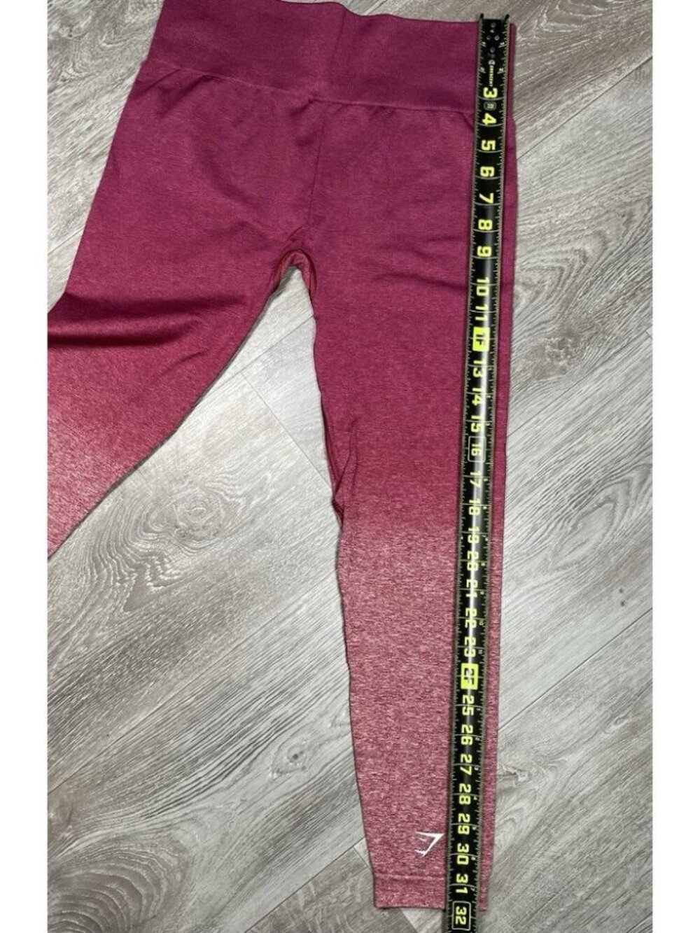 Gymshark Red Adapt Ombre Dip Dye Seamless Leggings - Women Size Large - Picture 13 of 14